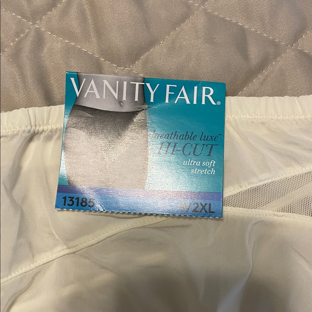 Vanity Fair White Breathable Hi-Cut Briefs - Picture 2 of 3